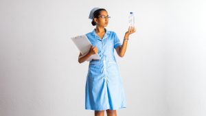Occupations , nurse , nurse outfit , costume , bottle , file 